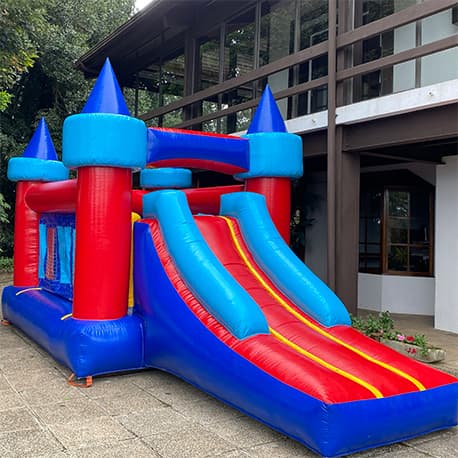 resbaladero rojo inflable castillo