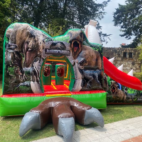 Saltarin inflable de dinosaurio