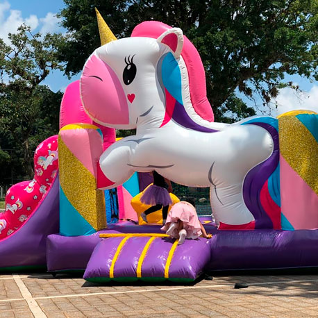 saltarin inflable de unicornio